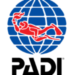 Logo PADI – Professional Association of Diving Instructors, certification de plongée reconnue mondialement