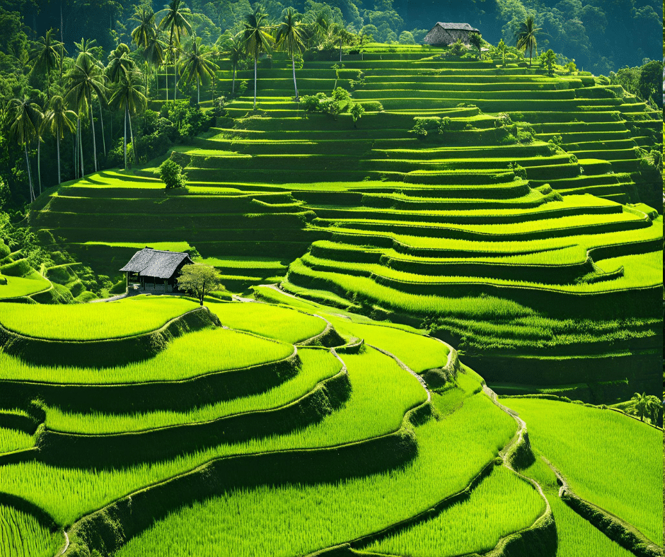 Terrasses de riz de Cadapdapan lors d'une excursion à Anda Bohol