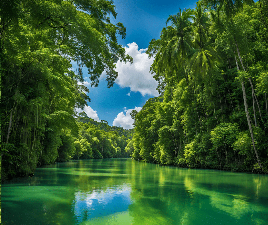 Paysage tropical lors d'une excursion nature à Bohol