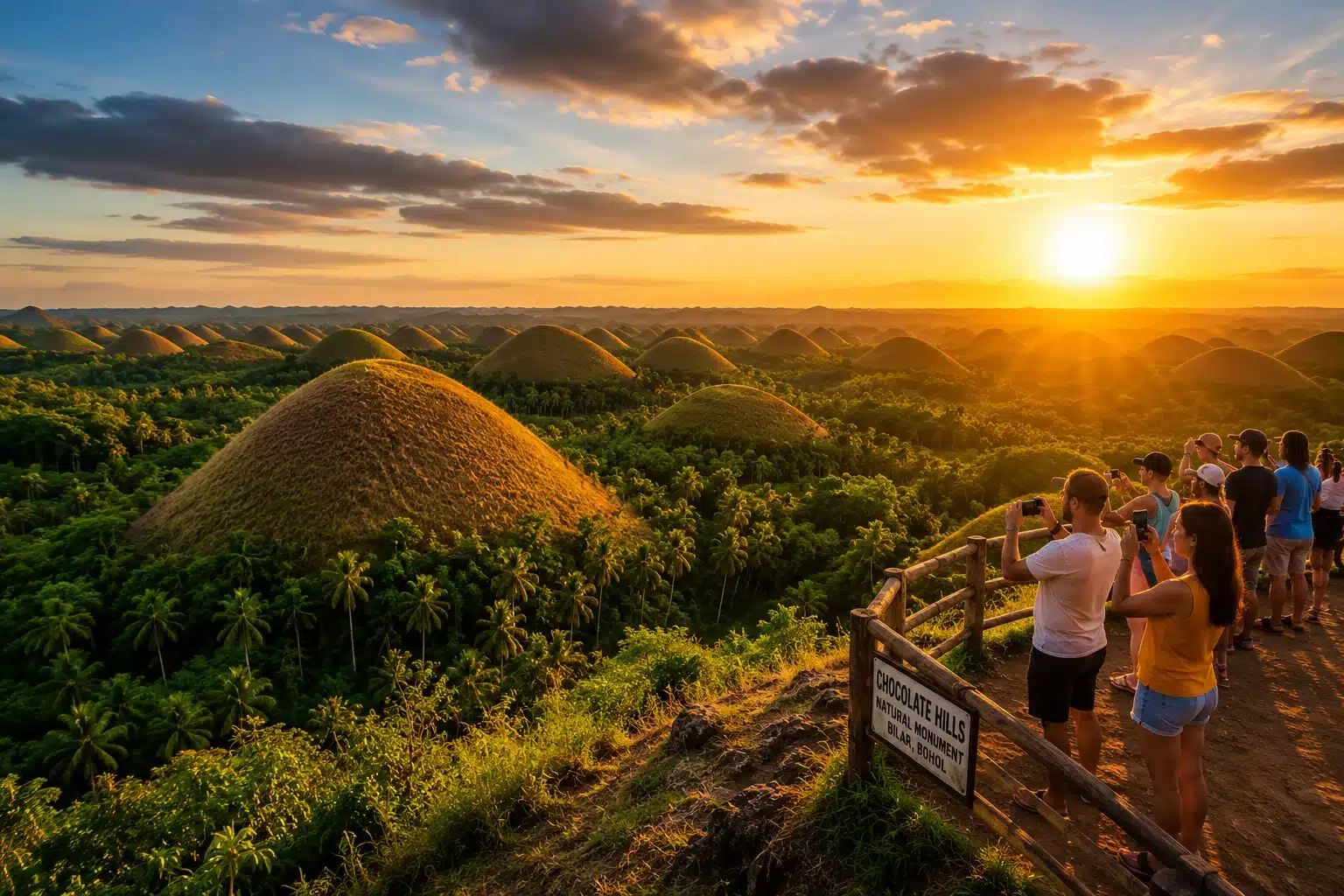 Chocolate Hills à Bohol aux Philippines