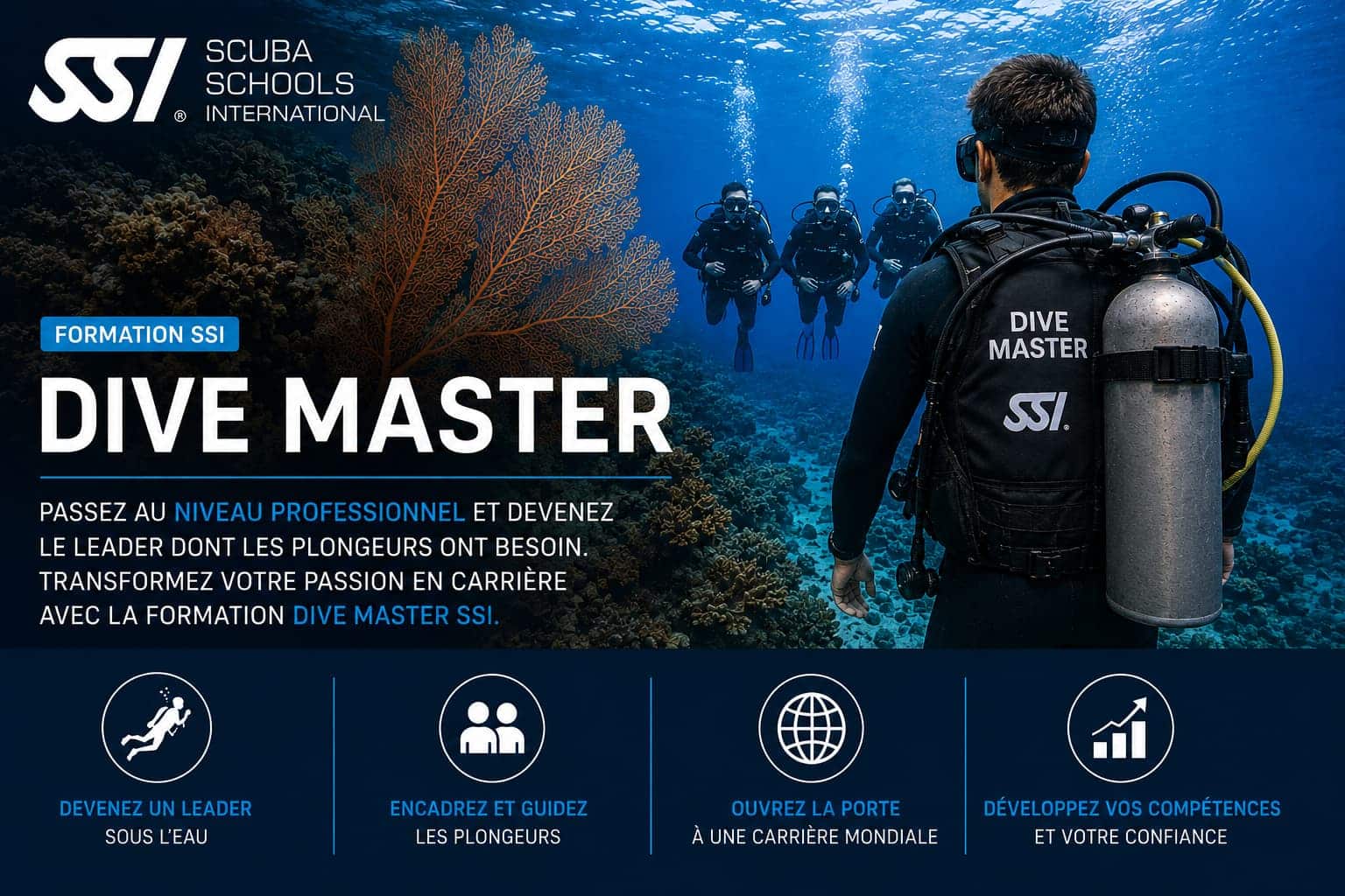 Formation professionnelle Divemaster SSI à Panglao Philippines